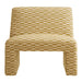 Modway Amita Checked Woven Fabric Armless Accent Chair in Sunrise - detail view