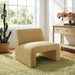 Modway Amita Checked Woven Fabric Armless Accent Chair in Sunrise - lifestyle view 14