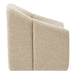 Modway Vivi Looped Textural Fabric Curved Arm Accent Chair in Linen - angled view