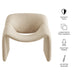 Modway Vivi Looped Textural Fabric Curved Arm Accent Chair in Linen - dimensions and specifications