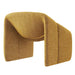 Modway Vivi Looped Textural Fabric Curved Arm Accent Chair in Mustard - side view