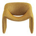 Modway Vivi Looped Textural Fabric Curved Arm Accent Chair in Mustard - detail view