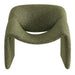 Modway Vivi Looped Textural Fabric Curved Arm Accent Chair in Olive - detail view