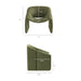 Modway Vivi Looped Textural Fabric Curved Arm Accent Chair in Olive - dimensions and specifications 23