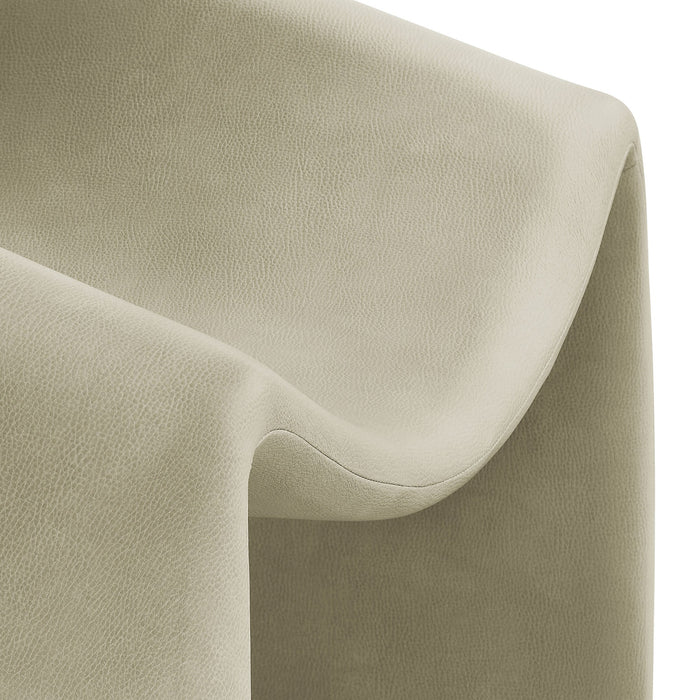 Modway Vivi Vegan Leather Curved Arm Accent Chair in Mineral - lifestyle view