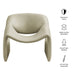 Modway Vivi Vegan Leather Curved Arm Accent Chair in Mineral - dimensions and specifications
