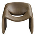 Modway Vivi Vegan Leather Curved Arm Accent Chair in Mushroom - detail view
