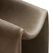 Modway Vivi Vegan Leather Curved Arm Accent Chair in Mushroom - lifestyle view