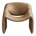 Modway Vivi Vegan Leather Curved Arm Accent Chair in Toast - detail view