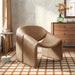 Modway Vivi Vegan Leather Curved Arm Accent Chair in Toast - lifestyle view 18