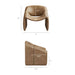 Modway Vivi Vegan Leather Curved Arm Accent Chair in Toast - dimensions and specifications 27