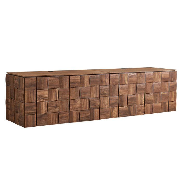 Modway Duskin Wall Mounted Accent Cabinet in Set of Two - front view