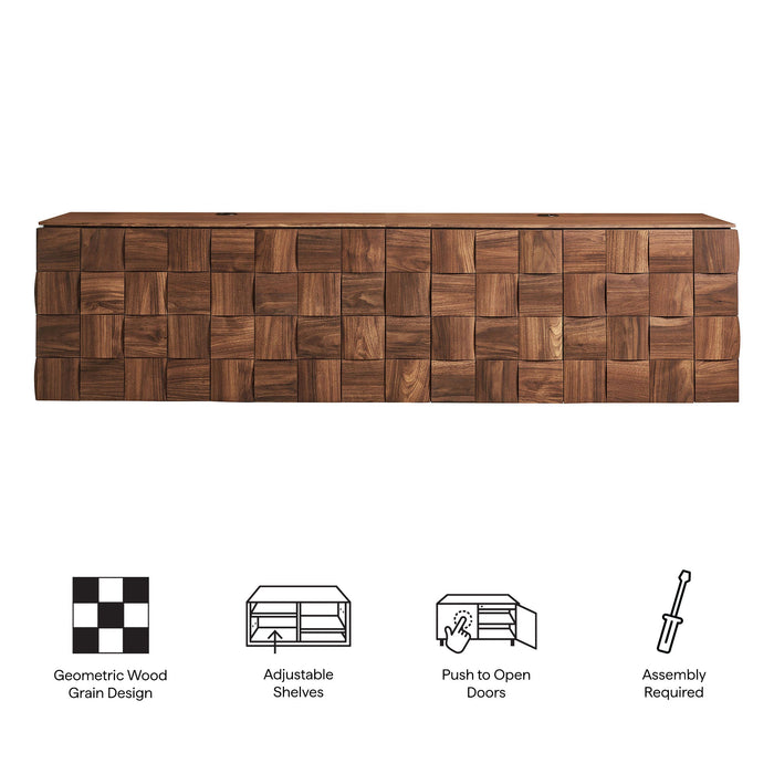 Modway Duskin Wall Mounted Accent Cabinet in Set of Two - dimensions and specifications