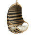 Modway Carlo Two-Tone Woven Natural Rattan Hanging Chair in Natural - front view