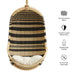 Modway Carlo Two-Tone Woven Natural Rattan Hanging Chair in Natural - dimensions and specifications
