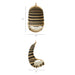Modway Carlo Two-Tone Woven Natural Rattan Hanging Chair in Natural - dimensions and specifications 9