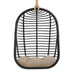 Modway Neve Open Rib Weave Natural Rattan Hanging Chair in Black - detail view