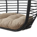 Modway Neve Open Rib Weave Natural Rattan Hanging Chair in Black - lifestyle view