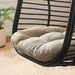 Modway Neve Open Rib Weave Natural Rattan Hanging Chair in Black - lifestyle view 18