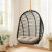 Modway Neve Open Rib Weave Natural Rattan Hanging Chair in Black - lifestyle view 21