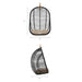 Modway Neve Open Rib Weave Natural Rattan Hanging Chair in Black - dimensions and specifications 27