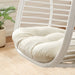 Modway Neve Open Rib Weave Natural Rattan Hanging Chair in White - lifestyle view 17