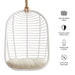 Modway Neve Open Rib Weave Natural Rattan Hanging Chair in White - dimensions and specifications