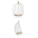 Modway Neve Open Rib Weave Natural Rattan Hanging Chair in White - dimensions and specifications 25