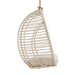 Modway Neve Open Rib Weave Natural Rattan Hanging Chair in Light Tan - angled view