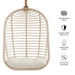 Modway Neve Open Rib Weave Natural Rattan Hanging Chair in Light Tan - dimensions and specifications