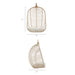 Modway Neve Open Rib Weave Natural Rattan Hanging Chair in Light Tan - dimensions and specifications 23