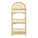 Modway Ottilie 68 Inch Arched Natural Rattan Bookshelf in Natural Rattan - side view