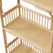 Modway Ottilie 68 Inch Arched Natural Rattan Bookshelf in Natural Rattan - detail view