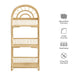 Modway Ottilie 68 Inch Arched Natural Rattan Bookshelf in Natural Rattan - dimensions and specifications