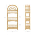 Modway Ottilie 68 Inch Arched Natural Rattan Bookshelf in Natural Rattan - dimensions and specifications 16