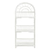 Modway Ottilie 68 Inch Arched Natural Rattan Bookshelf in White - side view