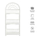 Modway Ottilie 68 Inch Arched Natural Rattan Bookshelf in White - dimensions and specifications