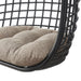 Modway Tamsin Open Grid Weave Natural Rattan Hanging Chair in Black - lifestyle view