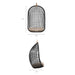 Modway Tamsin Open Grid Weave Natural Rattan Hanging Chair in Black - dimensions and specifications 27