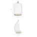 Modway Tamsin Open Grid Weave Natural Rattan Hanging Chair in White - dimensions and specifications 25