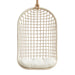 Modway Tamsin Open Grid Weave Natural Rattan Hanging Chair in Light Tan - detail view