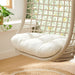 Modway Tamsin Open Grid Weave Natural Rattan Hanging Chair in Light Tan - lifestyle view 16