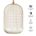 Modway Tamsin Open Grid Weave Natural Rattan Hanging Chair in Light Tan - dimensions and specifications