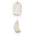 Modway Tamsin Open Grid Weave Natural Rattan Hanging Chair in Light Tan - dimensions and specifications 23