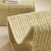 Modway Eira 2 Piece Continuous Curved Natural Rattan Lounge Chair and Ottoman Set in Natural Rattan - side view