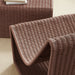 Modway Eira 2 Piece Continuous Curved Natural Rattan Lounge Chair and Ottoman Set in Mocha - side view