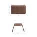 Modway Eira 2 Piece Continuous Curved Natural Rattan Lounge Chair and Ottoman Set in Mocha - dimensions and specifications 6