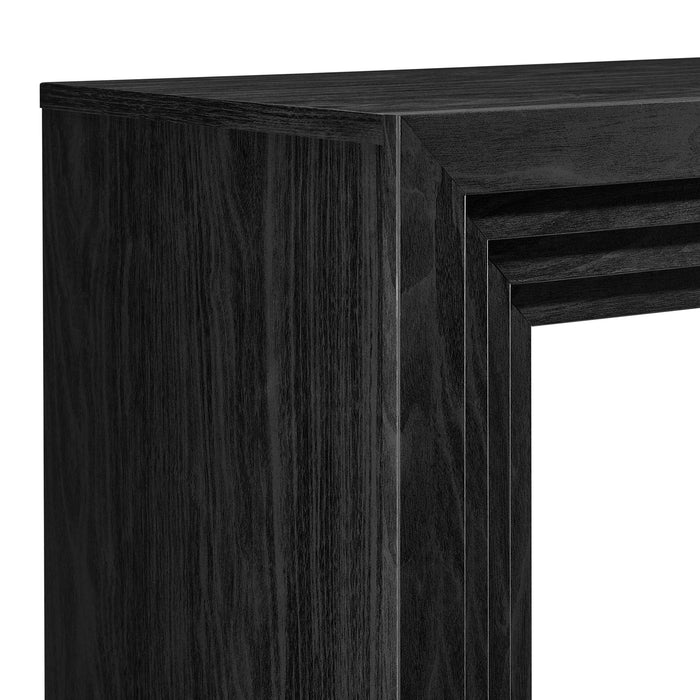 Modway Olney 63 Inch Fluted Console Table in Black - detail view