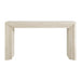 Modway Olney 63 Inch Fluted Console Table in Ivory Travertine - side view