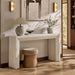 Modway Olney 63 Inch Fluted Console Table in Ivory Travertine - lifestyle view 17